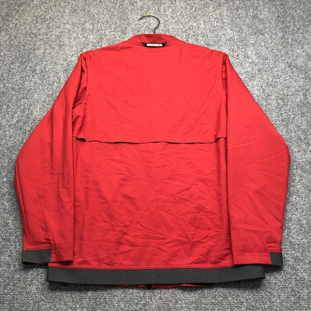 Nike Arkansas Razorbacks Full Zip Jacket Mens Small Red Athletic Windbreaker